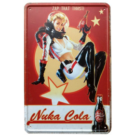 Fallout - Panneau plaque métallique Nuka Cola