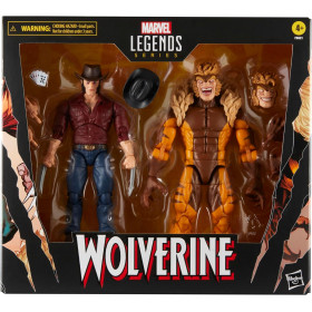 Marvel Legends - Pack 2 figurines Wolverine Logan & Sabretooth