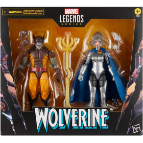 Marvel Legends - Pack 2 figurines Wolverine & Lilandra Neramani 15 cm