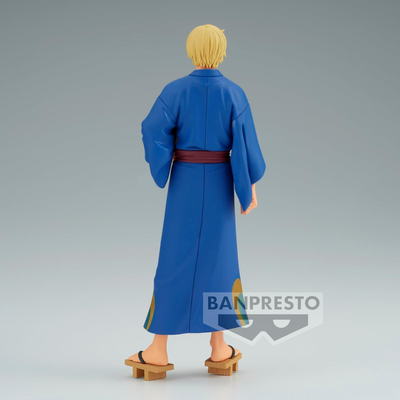 One Piece - Figurine DXF The Grandline Men Wanokuni Yukata Sanji 17 cm BOITE OUVERTE