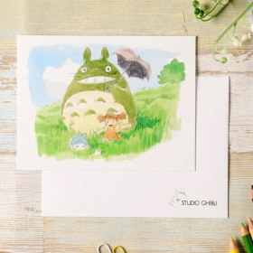 Mon Voisin Totoro - Carte de voeux Mei & Totoro