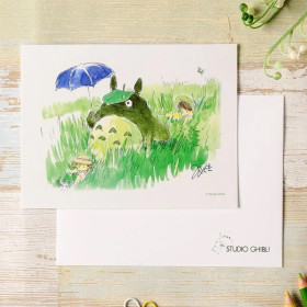 Mon Voisin Totoro - Carte de voeux Mei & Totoro & Sakura