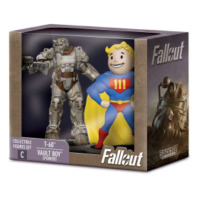 Fallout - Pack de 2 figurines 7 cm : T-60 & Vault Boy (Power)