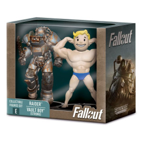 Fallout - Pack de 2 figurines 7 cm : Raider & Vault Boy (Strong)