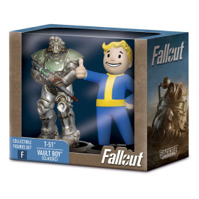 Fallout - Pack de 2 figurines 7 cm : T-51 & Vault Boy (Classic)