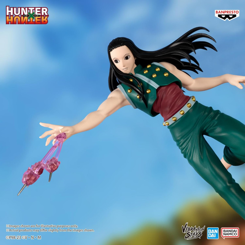 Hunter X Hunter - Figurine Vibration Stars Illumi Zoldyck (Yellmi) 17 cm  BOITE OUVERTE