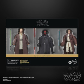 Star Wars - Black Series - Pack 3 figurines Qui-Gon Jinn, Darth Maul, Obi-Wan Kenobi