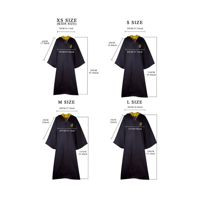 Harry Potter - Robe Hufflepuff (Taille S)
