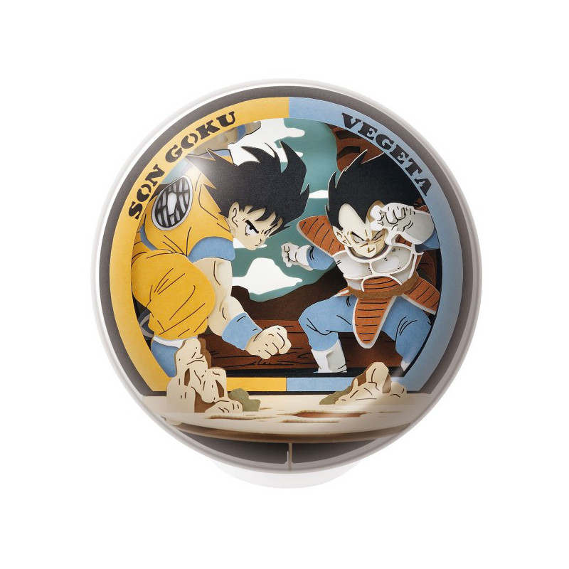 Dragon Ball - Théâtre de papier sphère  Son Goku vs Vegeta