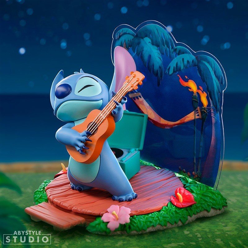 Disney : Lilo & Stitch - Figurine SG Stitch Guitare 10 cm MODELE D'EXPOSITION