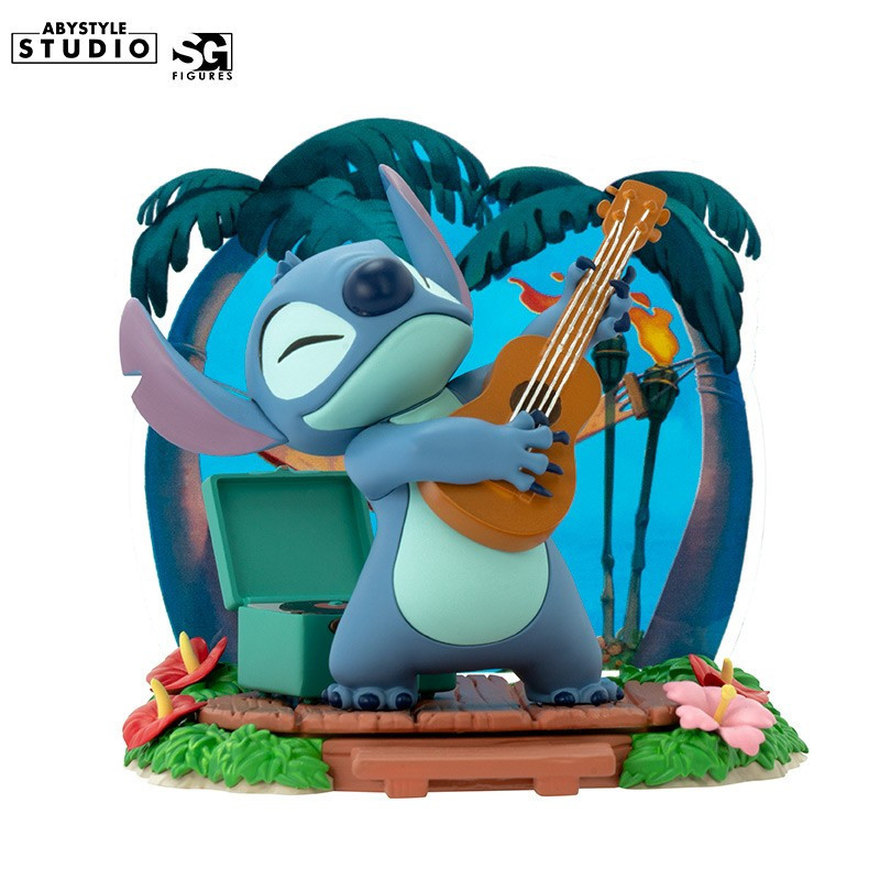 Disney : Lilo & Stitch - Figurine SG Stitch Guitare 10 cm MODELE D'EXPOSITION
