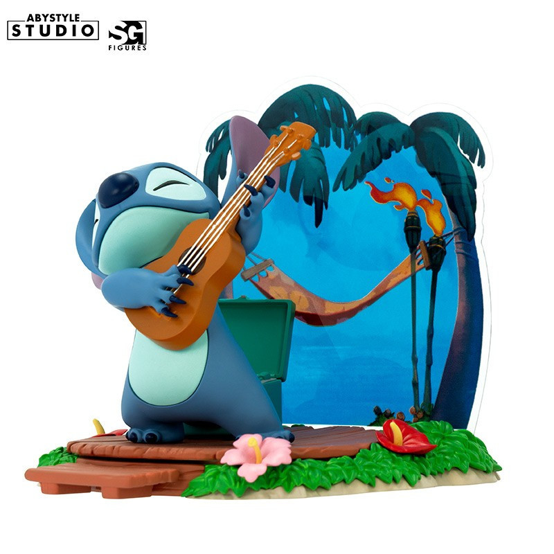 Disney : Lilo & Stitch - Figurine SG Stitch Guitare 10 cm MODELE D'EXPOSITION