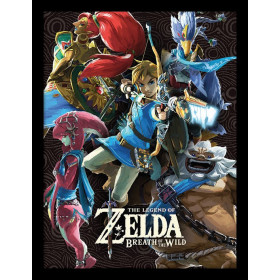 Zelda - poster encadré Breath Of Wild - Divine Beasts Collage