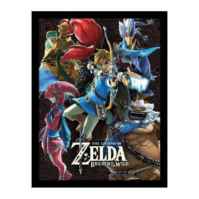 Zelda - poster encadré Breath Of Wild - Divine Beasts Collage