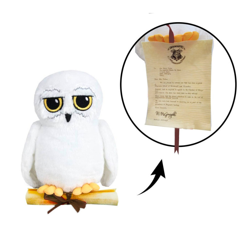 Harry Potter - Peluche 18 cm Hedwige avec lettre