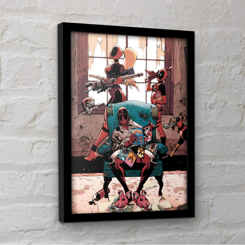 Marvel - poster encadré Deadpool Fauteuil 30 x 40 cm