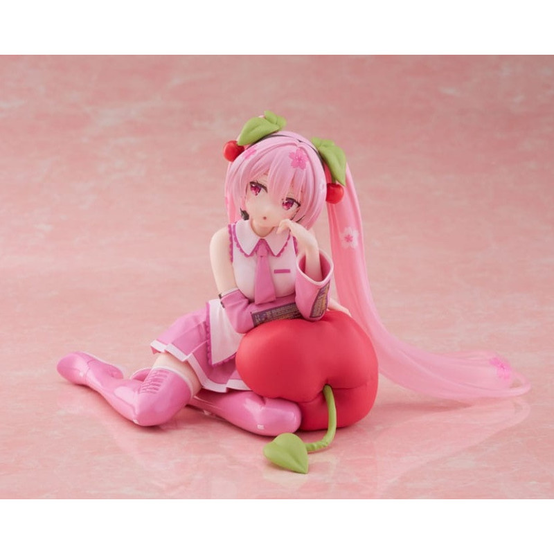 JUILLET 2025 : Hatsune Miku - Figurine Sakura Miku Cherry Cushion Ver. 13 cm
