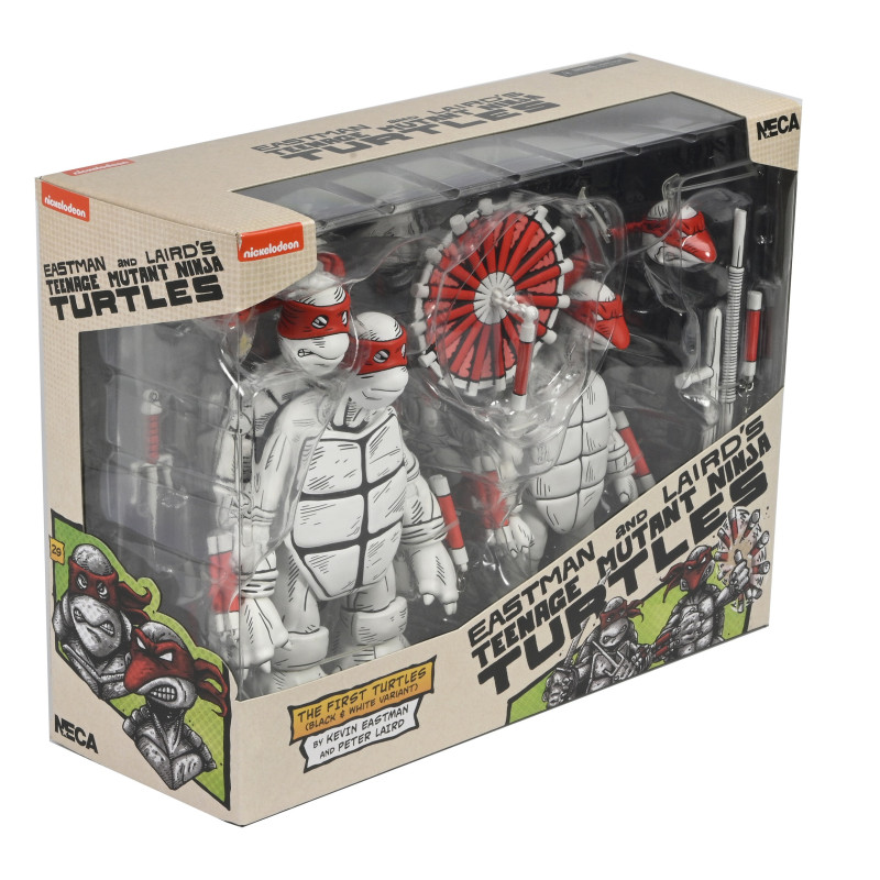 OCTOBRE 2025 : Tortues Ninja - TMNT - Figurines 2-Pack Black and White First Turtles