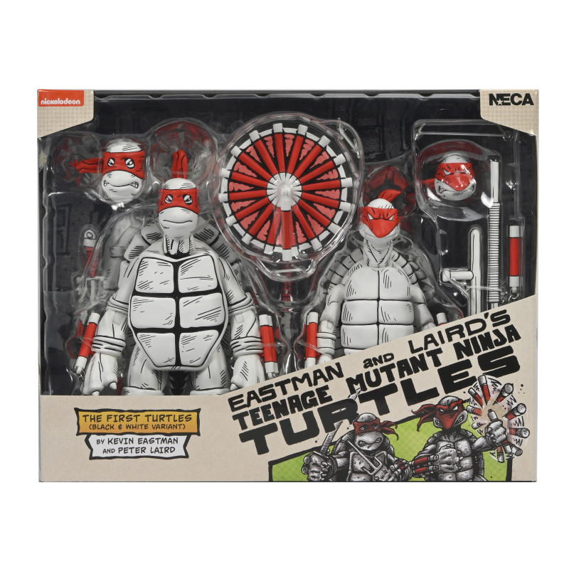 OCTOBRE 2025 : Tortues Ninja - TMNT - Figurines 2-Pack Black and White First Turtles