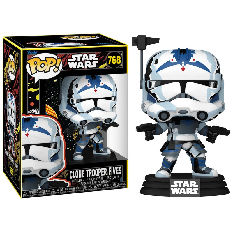 Star Wars : The Clone Wars - Pop! Retro - Clone Trooper Fives n°768 BOITE ABIMEE 