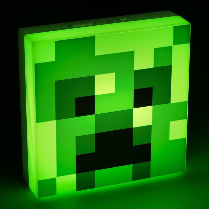 Paladone - Lampada Frontale Minecraft Con Luci E Suoni Del Drago Ender - Torcia Pixellata Ufficiale Per Giocatori - Regalo Per Bambini E Appassionati