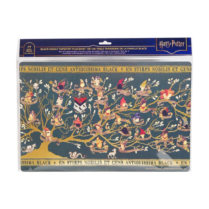 Harry Potter -  Lot de 4 set de tables Black Family Tapestry