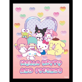 Sanrio - poster encadré Hello Kitty & Friends (30 x 40 cm)