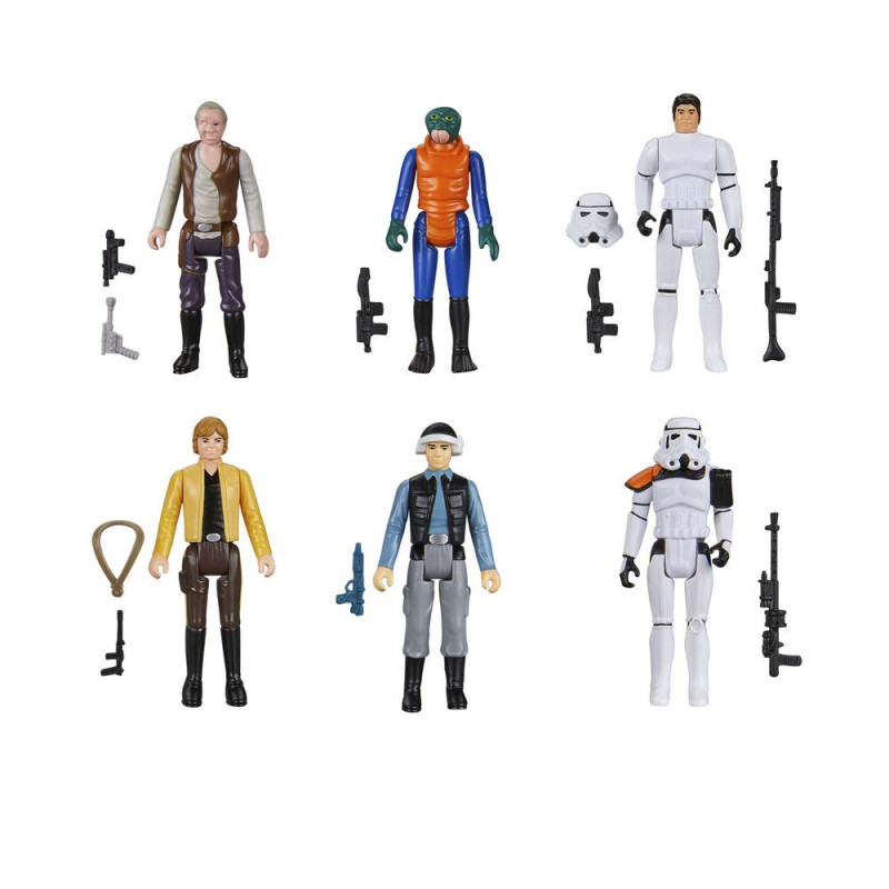 Pack 6 figurines Star Wars 10 cm – Retro Collection – Hasbro