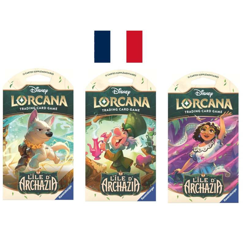 Disney : Lorcana - Chapitre 7 L'île d'Archazia Trading Cards Booster Sleeved 1 PACK ALEATOIRE