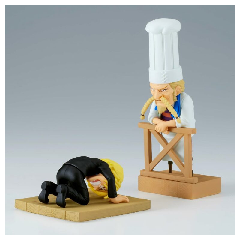 One Piece - Figurine WCF Log Stories : Sanji & Zeff 7 cm BOITE OUVERTE