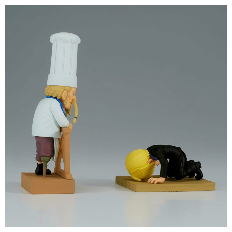 One Piece - Figurine WCF Log Stories : Sanji & Zeff 7 cm BOITE OUVERTE