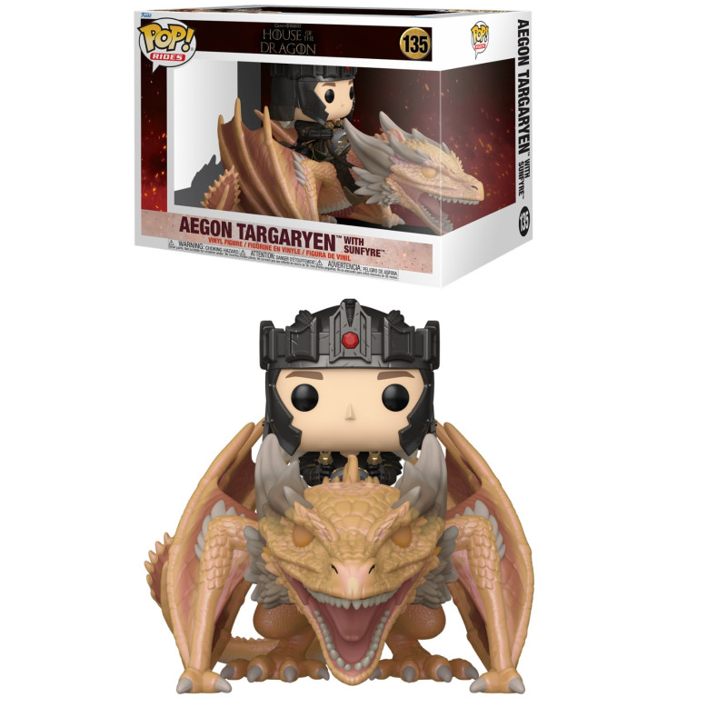 Game of Thrones : House of the Dragon - Pop! - Aegon Targaryen with Sunfyre n°135