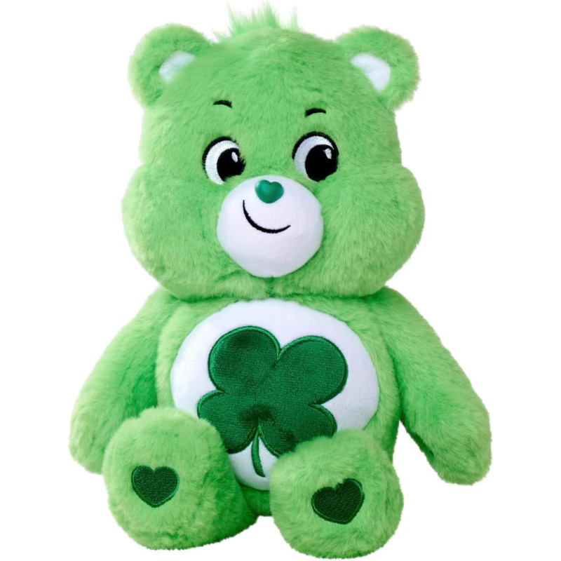 Bisounours Care Bears - Peluche 35 cm : Touchanceux (Good Luck Bear)