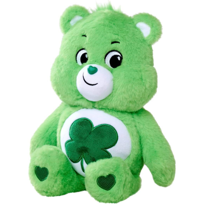 Bisounours Care Bears - Peluche 35 cm : Touchanceux (Good Luck Bear)