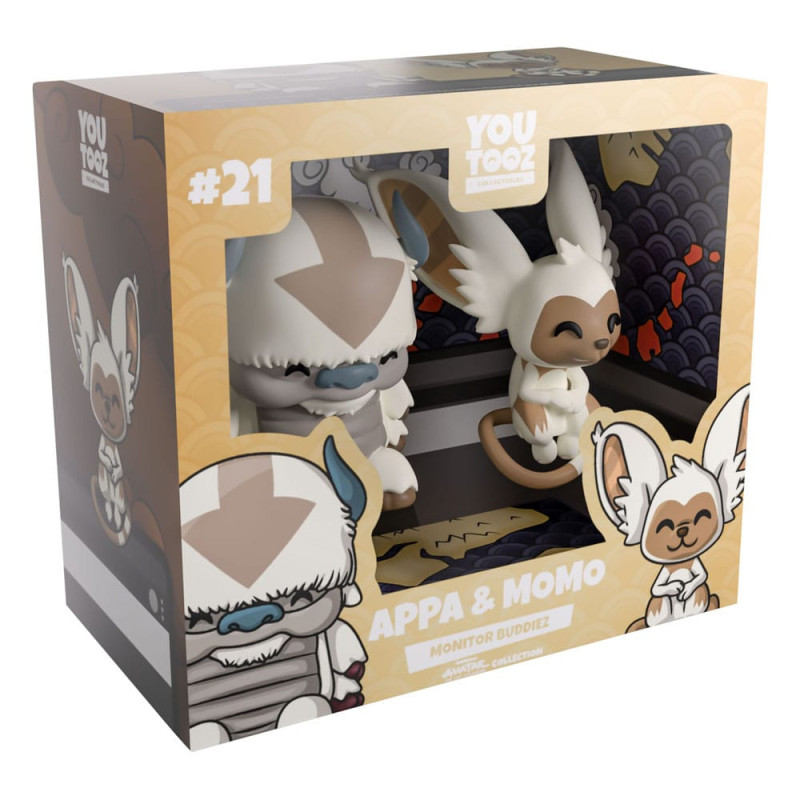 Avatar : The Last Airbender - Pack de 2 figurines Youtooz Appa & Momo Monitor Buddiez 5 cm