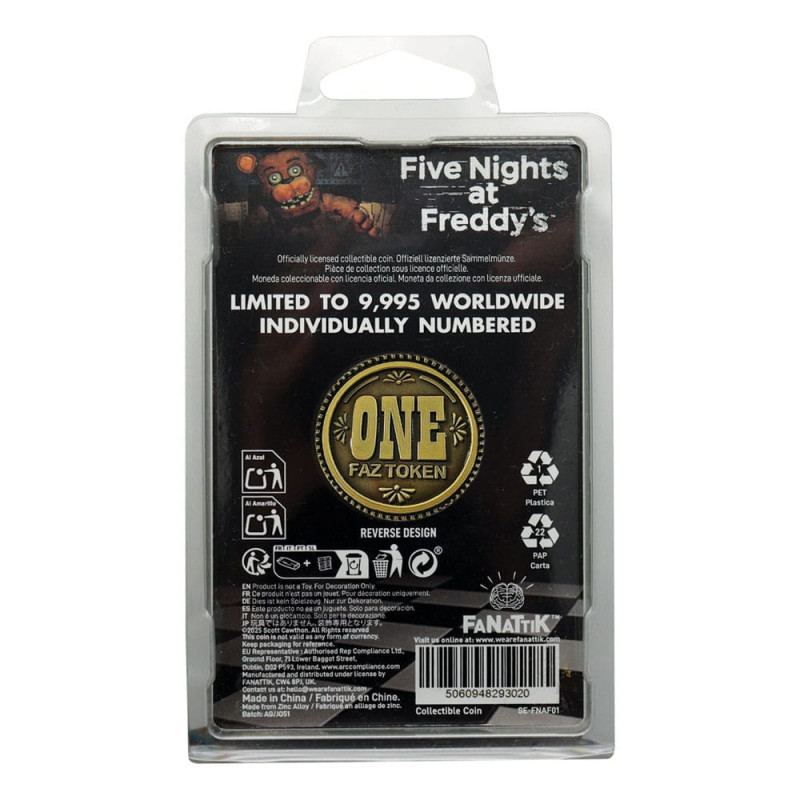 JUIN 2025 : Five Nights at Freddy's - Pièce de collection One Faz Token 9995 exemplaires