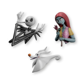 Nightmare Before Christmas - Set de 3 aimants 3D Jack, Sally & Zero