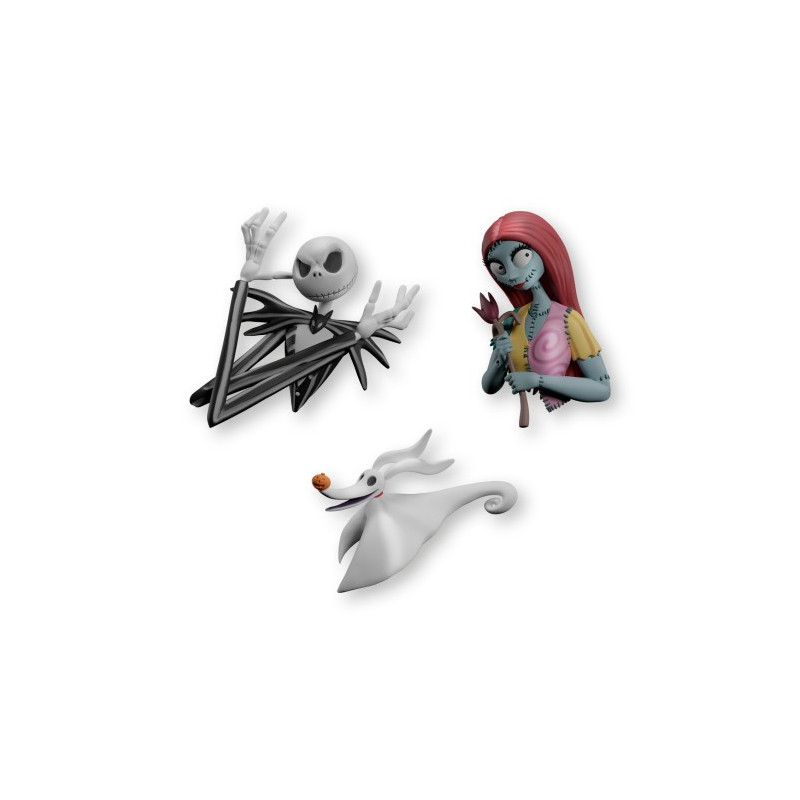 Nightmare Before Christmas - Set de 3 aimants 3D Jack, Sally & Zero