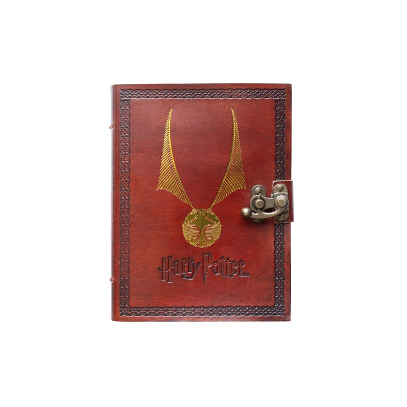 Harry Potter - Carnet premium Cuir Vegan Golden Snitch (Vif d'Or)