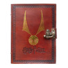 Harry Potter - Carnet premium Cuir Vegan Golden Snitch (Vif d'Or)