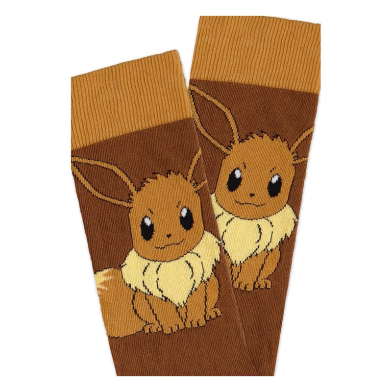 Chaussettes Évoli Pokémon 35‑38 coton | Imagin'ères