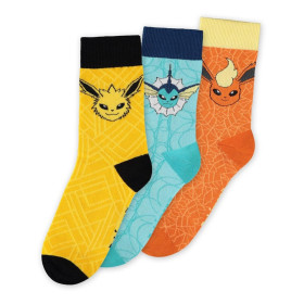 Pokemon - Set de 3 paires de chaussettes 35/38 Evoli Evolution