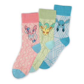 Pokemon - Set de 3 paires de chaussettes 39/42 Evoli Evolution 3.0