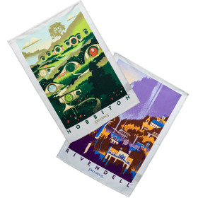 Lord of the Rings - Set de 2 serviettes torchons Hobbiton & Rivendell
