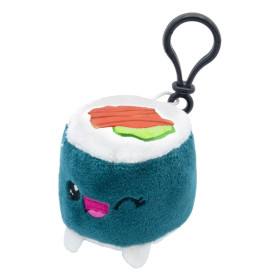 Porte-clé bag clip peluche Plushi Maki Sushi with Saumon 7 cm