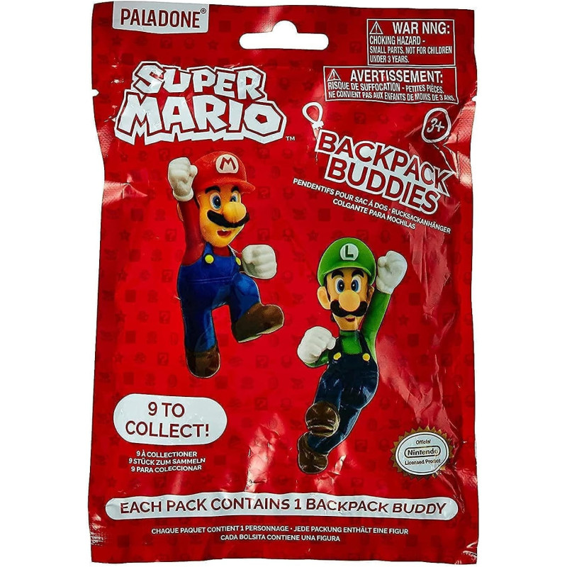 Super Mario - Porte-clé sac à dos Bag Clip 1 EXEMPLAIRE ALEATOIRE