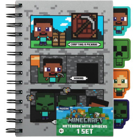 Minecraft - Carnet avec 5 intercalaires