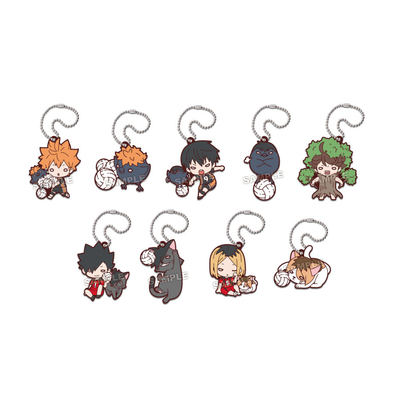 Haikyu!! - Porte-clé bille Rubber Mascot