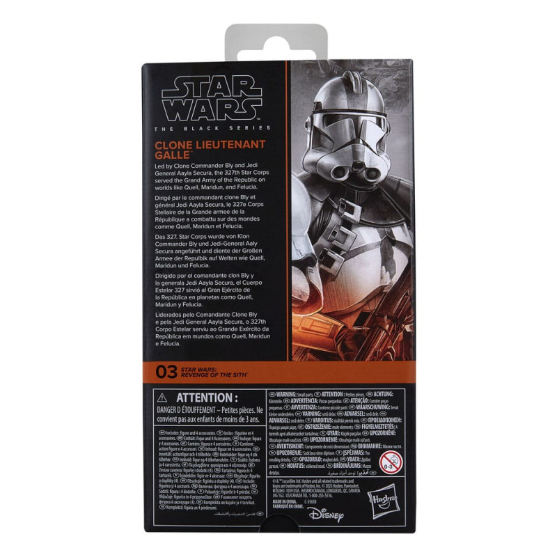 NOVEMBRE 2025 : Star Wars : Revenge of the Sith - Black Series - Figurine Clone Lieutenant Galle 15 cm