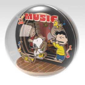 Peanuts (Snoopy) - Mini maquette Wooden Theater Globe Night of Music